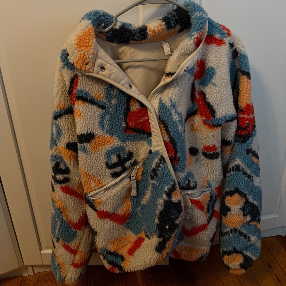 Free People Multicolor Sherpa Jacket